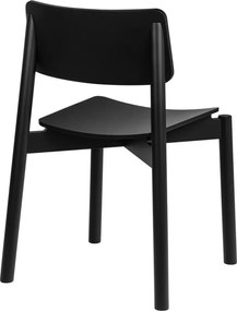 Черен трапезен стол за подреждане Wem – noo.ma