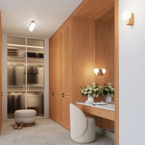 Бяла/естественa стенна лампа ø 12 cm Solum – Sollux