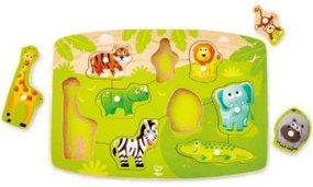 Hape - Дървен пъзел Диви животни