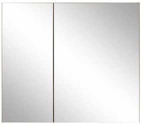 Стенен шкаф за баня с огледало от декор от дъб в естествен цвят 80x70 cm Wisla – Støraa