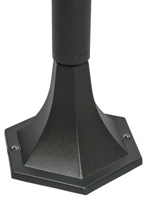 Класически подов аплик черен за външен монтаж IP44 125 см - New Orleans