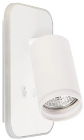 LED стенен насочващ аплик PIPE 1xGU10/10W/230V + LED/6W бял
