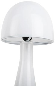 Бяла настолна лампа със стъклен абажур (височина 45 cm) Bombin – Leitmotiv