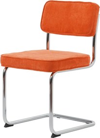 Оранжев велурен трапезен стол Rupert – Unique Furniture