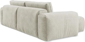 Бежов шенилов сгъваем ъглов диван (ляв ъгъл) Kuki – Makamii