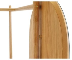 Стена в преддверието от дъбово дърво с огледало Tripod - Woodman