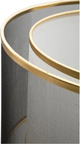 Черна/златистa подова лампа с текстилен абажур (височина 153 cm) Levels – Mauro Ferretti