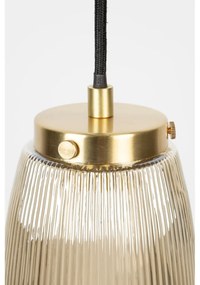 Висяща лампа в златист цвят със стъклен абажур ø 12 cm Robin - White Label