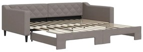 3197434 vidaXL Канапе с изтеглящо разтегателно легло таупе 100x200 см плат
