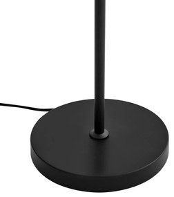 Подова лампа в стил Арт Деко черна с димно стъкло - Vidro