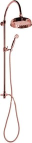 Розов месингов душ комплект с душ глава и ръчен душ 142 cm Antea – Sapho