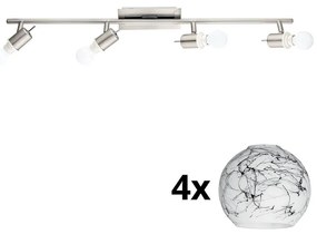 Eglo - LED точково осветително тяло MY CHOICE 4xE14/4W/230V хром/бяло/черно