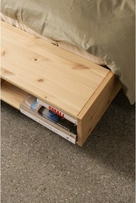 Двойно легло от масивен бор с включена подматрачна рамка в естествен цвят 140x200 cm Merge – Karup Design