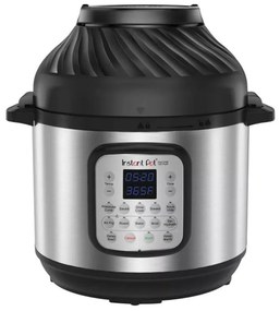 Мултикукър Instant Pot Duo Crisp + Air Fryer 140004401, 1500 W, 5.7 л, 11 програми, Кошница Air Fryer, EvenCrisp, Инокс