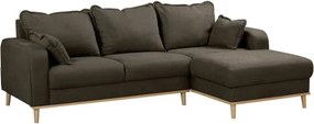 Кафяв ъглов диван (десен ъгъл) Beata - Ropez
