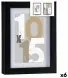Рамка за снимки 16 x 21 x 2,5 cm Черен Cтъкло Дървен MDF (6 броя)