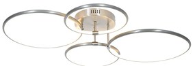 Таванна лампа от стомана с LED 3-степенна димираща 4-светлина - Joaniqa