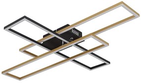 Globo 67208-40G -LED Плафониера DAKARI 40W/230V 3000K 60x80 см черен/златист