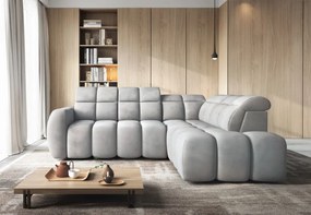 Ъглов диван Chicago-Сив-Десен