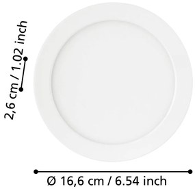 Сиво LED вградено осветление осветително тяло за таван FUEVA 5 – EGLO