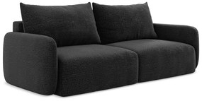 Черен разтегателен диван с място за съхранение 238 cm Kalena – Makamii