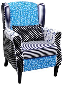 240882 vidaXL Фотьойл с пачуърк дизайн, текстил