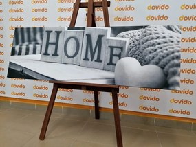 Картина на платно – С надпис Home и натюрморт в черно-бял вариант