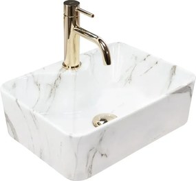 REA-U6504 - Умивалник за плот KELLY MINI 31x41 см керамика/имитация на камък