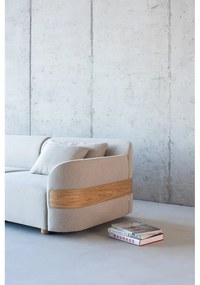 Светлосива възглавница за модулен диван с калъф от вълна и лен Hugg - Gazzda