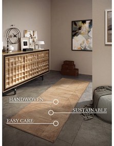 Бежова ръчно изработена вълнена пътека 80x250 cm Ursule – Villeroy&amp;Boch