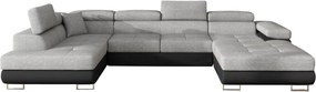 Ъгъл диван Romeo-Left-Gray - Black