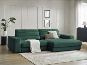 Зелен кадифен ъглов диван (десен ъгъл) Sierra – Bobochic Paris