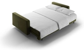 Зелен кадифен разтегателен диван с място за съхранение 222 cm Bali – Cosmopolitan Design