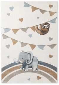 Кремав детски килим 160x230 cm Walk like an Elephant Rainbow Party – Villeroy&Boch