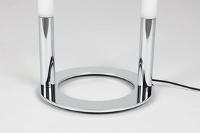 Метална LED затъмняваща се настолна лампа в сребрист цвят (височина 36 cm) Arch – Zuiver