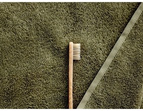 Маслиненозелена хавлиена кърпа от памук Organic, 100 x 50 cm Comfort Organic - Södahl