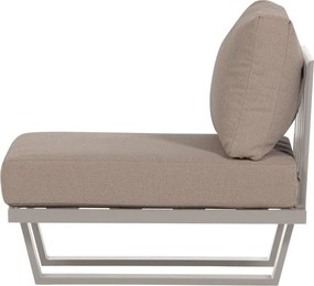 Сиво-бежов градински стол метален/подплатен Bear – WOOOD