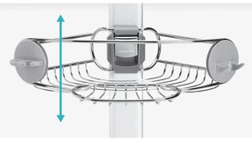 Сив телескопичен метален рафт за баня - simplehuman