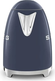 Електрическа кана SMEG KLF03NBEU, 2400 W, 1.7 л, 360° основа, Гланцово покритие, Морско синьо