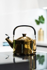 Лъскаво златист чайник от неръждаема стомана 1,5 l Diamante – Vialli Design