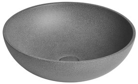 Тъмносива бетонна кръгла мивка ø 44 cm Turf – Sapho
