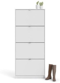 Бяла етажерка за обувки с четири чекмеджета, дълбочина 24 cm Shoes - Tvilum