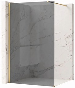 Параван за душ Rea Flexi Grey / Brush Gold 140