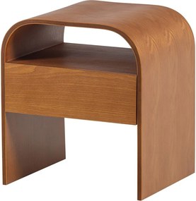 Нощно шкафче с рафтове в естествен цвят Momo – WOOOD