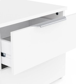 Нощно шкафче Yurei 2 чекмеджета - Бяло