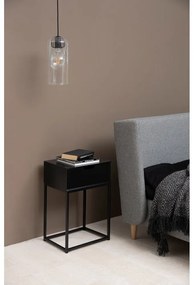 Черно нощно шкафче Mitra - Actona