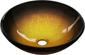 Mexen Mira стъклена плот за мивка 42 x 42 cm, тъмно златно - 24124251