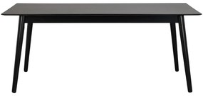 Черна маса за хранене , 180 x 90 cm Lotta - Rowico
