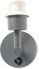 Модерна стенна лампа тъмно сива 1-светлина с превключвател - Combi