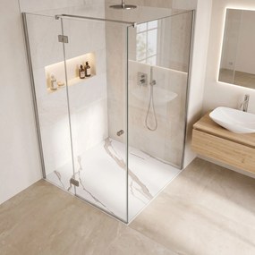 Корито за душ кабина Bazalt CARRARA WHITE 90x90